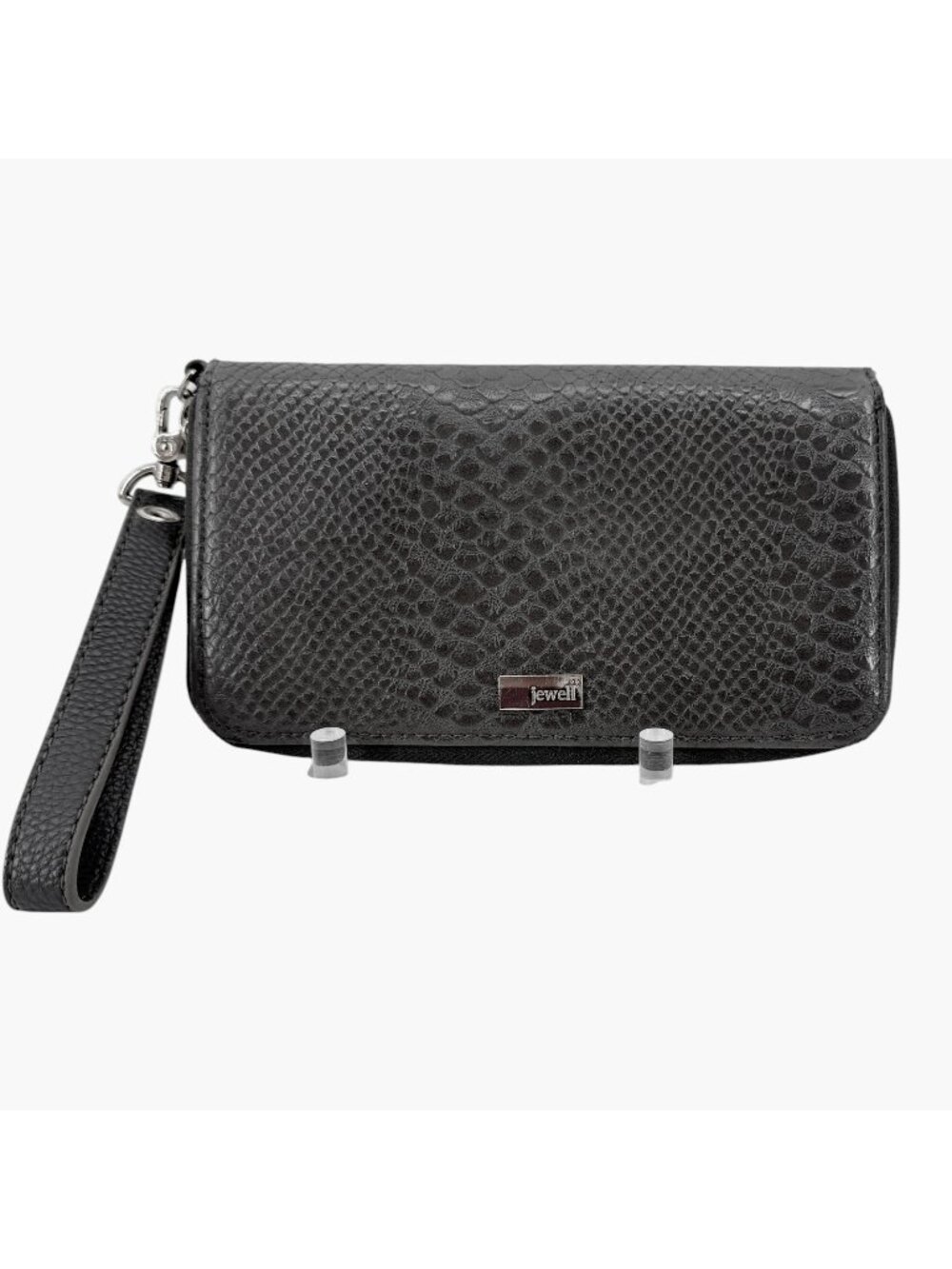 Thirty-One Jewell All About the Benjamins Wallet City Charcoal Pebble Snakeskin